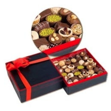 1 Kg Gurme El Yapımı Karışık Çikolata Kutusu